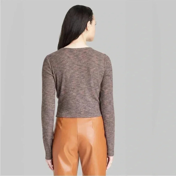 Wild  Fable Lace-Up Knit Top - Picture 3 of 7